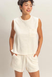 Sleeveless Cotton Top
