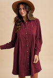 Corduroy Shirt Dress