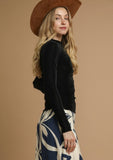 Velvet Fitted Long Sleeve