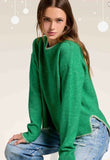 Hi Low Green Sweater
