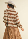 Brushed Floral Jacquard Sweater