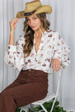 Western Puff Sleeve Blouse