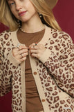 Leopard Button Down Cardigan