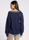 Varsity Stripe V-Neck Sweater