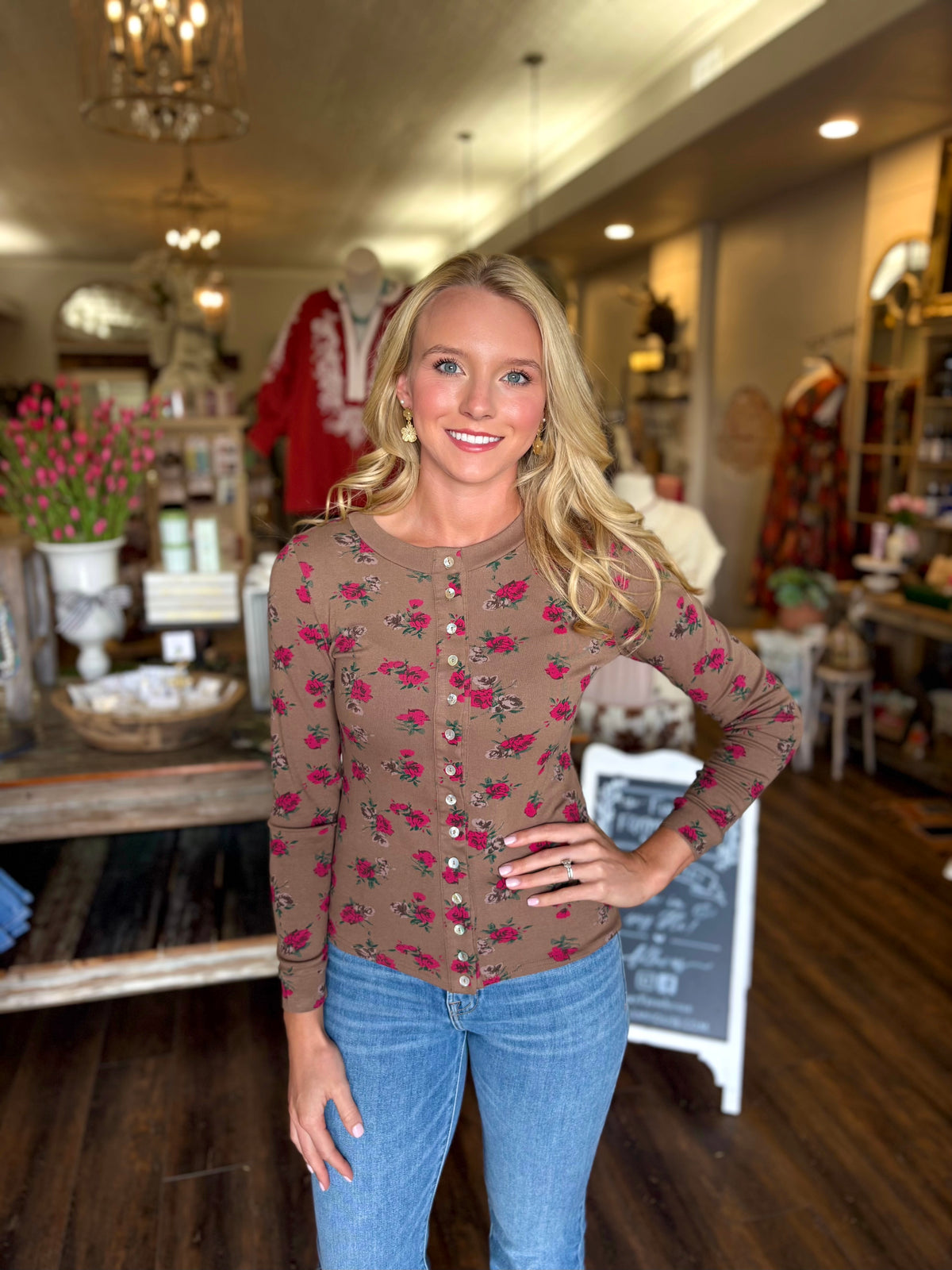 Mocha and Rose Cardigan
