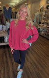 Nantucket Mock-Neck in Crimson