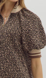 Leopard Puff Sleeve