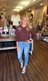 Floral Embroidered Knit Cardigan