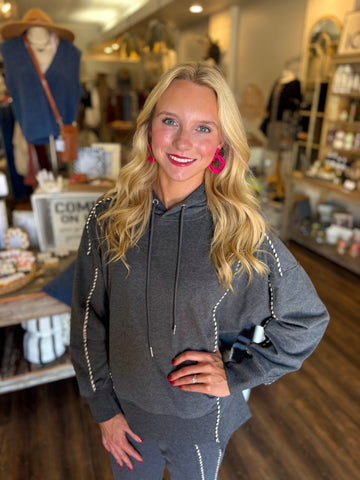 Striped Piping Pullover