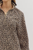 Leopard 3/4 length Puff Sleeve