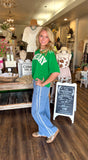 Cotton Crew Neck 'Game Day' Oversized Top