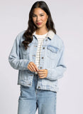 Sherpa Collar Denim Jacket