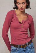 Mauve Henley Top