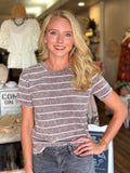Mineral Washed Striped Tee
