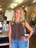 Concho Button Sweater Vest