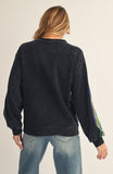 Velvet Accent Washed Sweatshirt