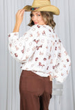 Western Puff Sleeve Blouse