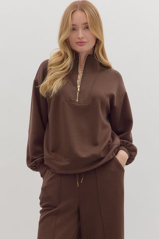 Quarter Zip Knit Top