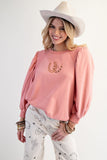 Horseshoe Embroidered Sweatshirt