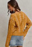 Twisted Two-Tone Sweater