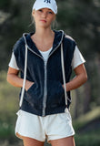 Vintage Washed Hoodie Vest