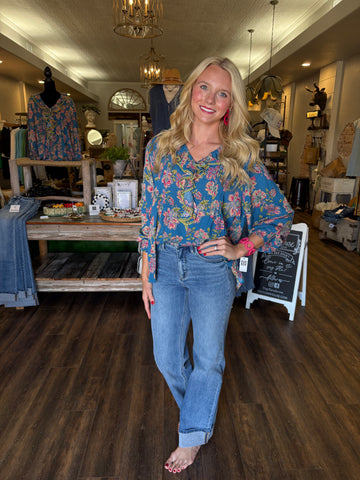 Floral Gauze Blouse
