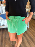 Green Casual Shorts