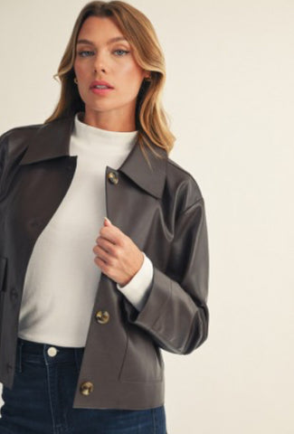Faux Leather Jacket