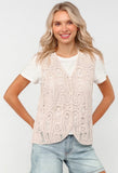 Button Down Crochet Vest