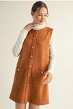 Button Down Suede Dress