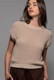 Desert ribbed knit top