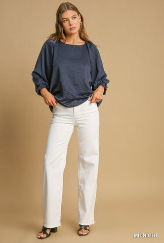 High-Low Satin Top