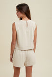 Linen Tank Top and Shorts Set