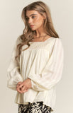 Lace Square Neck Blouse
