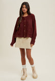 Brushed Button Up Cardigan