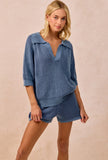 Blue Sweater Top and Shorts
