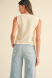 Front Bow Detail Sweater Vest