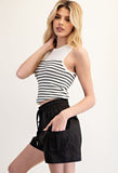 Drawstring Cargo Shorts