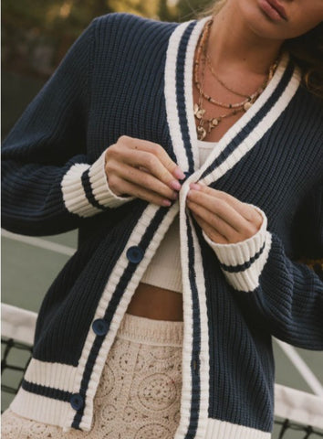 Oversized Varsity Cardigan