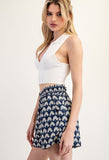 Printed Navy Shorts