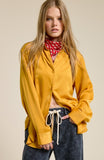 Satin Button-Down Long Sleeve