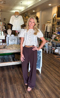 Belted Wide Leg Trousers