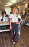 Belted Wide Leg Trousers