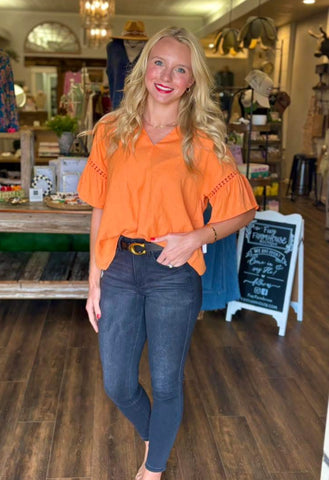 Ruffle Sleeve Top