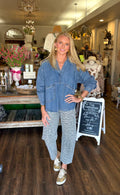 Mineral Washed Denim Oversized top