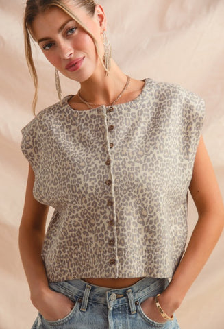 Vintage Leopard Vest