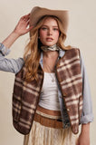 Plaid Sherpa Vest