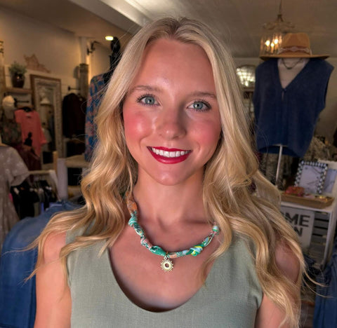 Golden Dawn Scarf Necklace