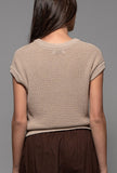 Desert ribbed knit top
