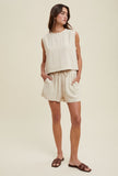 Linen Tank Top and Shorts Set